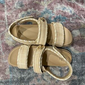Chic Beige Kids Sandals with Braided Straps